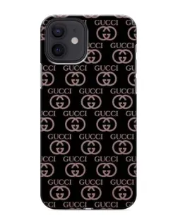 Чехол для iPhone 12 mini с картинкой «Классическая монограмма Gucci»