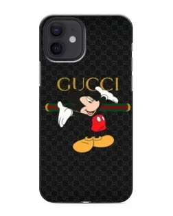 Чехол для iPhone 12 mini с картинкой «Микки Маус Gucci»
