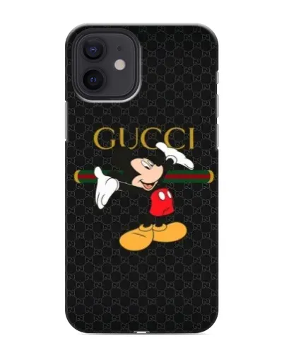 Чехол для iPhone 12 mini с картинкой «Микки Маус Gucci»