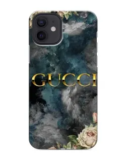 Чехол для iPhone 12 mini с картинкой «Абстрактные цветы Gucci»