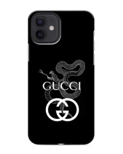 Чехол для iPhone 12 mini с картинкой «Gucci — серебряная змея»