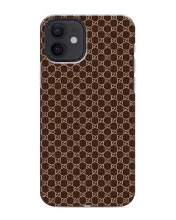 Чехол для iPhone 12 mini с картинкой «Gucci — шоколадная сетка»