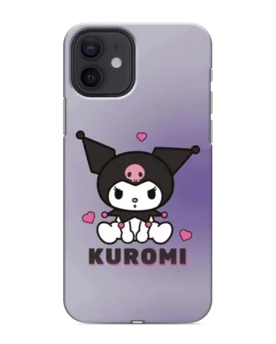 Чехол для iPhone 12 mini с картинкой «Kuromi — фиолетовый арт»