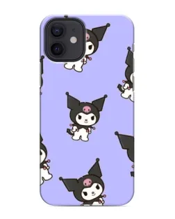 Чехол для iPhone 12 mini с картинкой «Паттерн с Kuromi»
