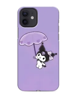 Чехол для iPhone 12 mini с картинкой «Kuromi с зонтиком»