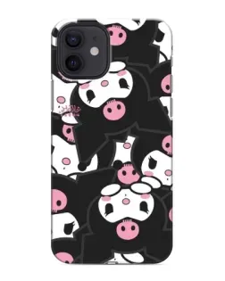 Чехол для iPhone 12 mini с картинкой «Kuromi с сердечком»
