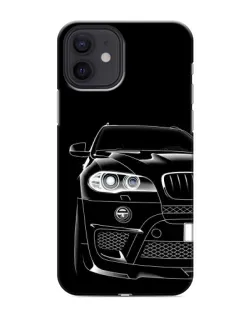 Чохол для iPhone 12 mini з картинкою «Темний силует BMW»