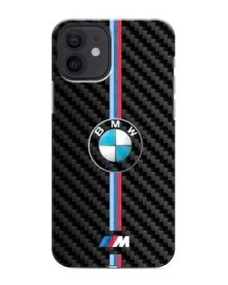 Чохол для iPhone 12 mini з картинкою «Емблема BMW та карбон»