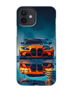 Чехол для iPhone 12 mini с картинкой «BMW — золотая эмблема»