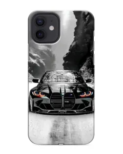 Чехол для iPhone 12 mini с картинкой «BMW — акварельный дрифт»