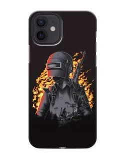 Чохол для iPhone 12 mini з картинкою «PUBG — вогняний силует»