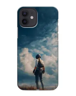 Чохол для iPhone 12 mini з картинкою «Герой PUBG на скелі»