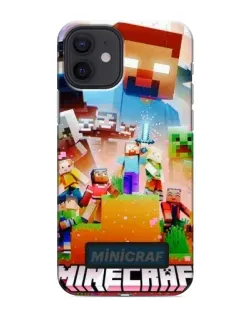 Чохол для iPhone 12 mini з картинкою «Minecraft герої гри» Чохол для iPhone 12 mini з картинкою «Minecraft герої гри»