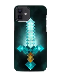 Чехол для iPhone 12 mini с картинкой «Алмазный меч неон»