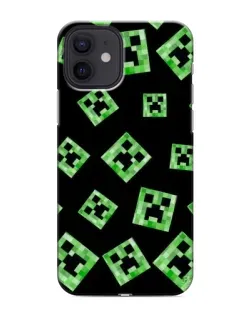Чехол для iPhone 12 mini с картинкой «Паттерн с криперами»