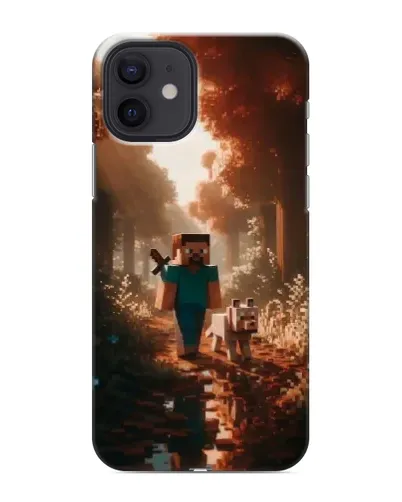Чехол для iPhone 12 mini с картинкой «Стив в лесу» Чехол для iPhone 12 mini с картинкой «Стив в лесу»
