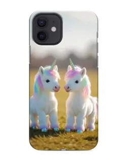 Чохол для iPhone 12 mini з картинкою «Пара єдинорогів»
