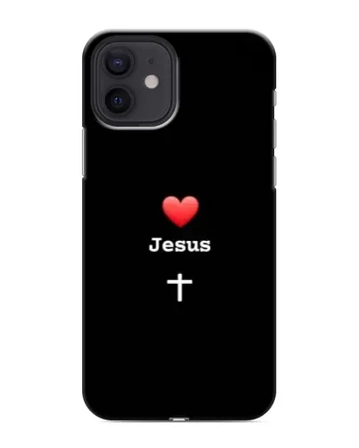 Чохол для iPhone 12 mini з картинкою «Серце - Jesus»