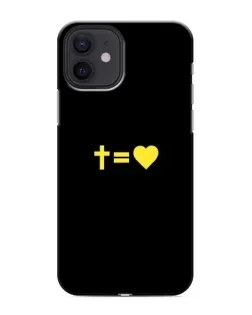 Чохол для iPhone 12 mini з картинкою «Серце та Хрест»