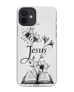 Чохол для iPhone 12 mini з картинкою «Квіти та Біблія»