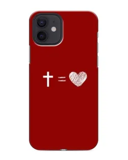 Чехол для iPhone 12 mini с картинкой «Уравнение любви»
