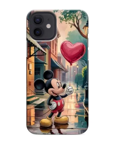 Чохол для iPhone 12 mini з картинкою «Міккі та кулька-серце» Чохол для iPhone 12 mini з картинкою «Міккі та кулька-серце»