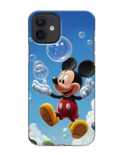 Чохол для iPhone 12 mini з картинкою «Mickey та мильні бульбашки»