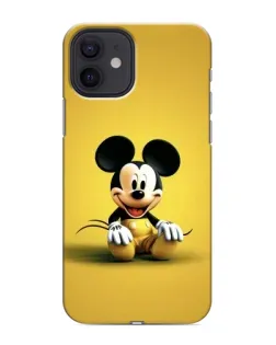 Чохол для iPhone 12 mini з картинкою «Міккі на жовтому»