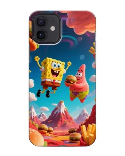 Чохол для iPhone 12 mini з картинкою «Космічний фастфуд»