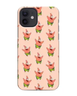 Чохол для iPhone 12 mini з картинкою «Патрік Стар паттерн»