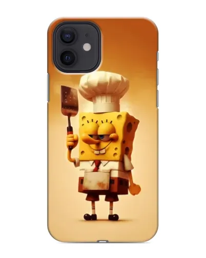 Чохол для iPhone 12 mini з картинкою «Губка Боб кухар»