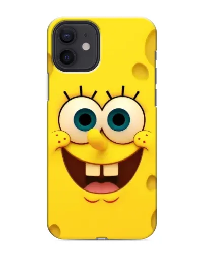 Чохол для iPhone 12 mini з картинкою «Губка Боб посмішка»