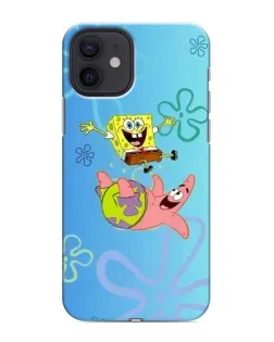 Чохол для iPhone 12 mini з картинкою «Спанч Боб та Патрік»