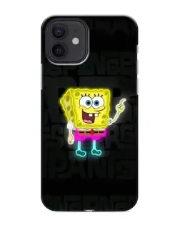 Чохол для iPhone 12 mini з картинкою «Неоновий Губка Боб»