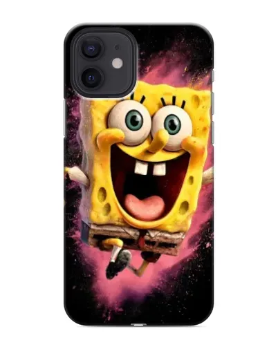 Чохол для iPhone 12 mini з картинкою «Вибуховий Спанч Боб»