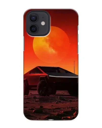 Чохол для iPhone 12 mini з картинкою «Cybertruck на Марсі»