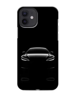 Чохол для iPhone 12 mini з картинкою «Силует Tesla Night»