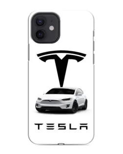 Чохол для iPhone 12 mini з картинкою «Tesla White Style»