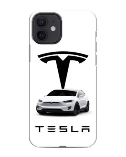 Чохол для iPhone 12 mini з картинкою «Tesla White Style»