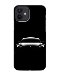 Чохол для iPhone 12 mini з картинкою «Фари Tesla Night»