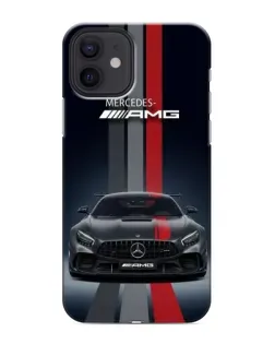 Чохол для iPhone 12 mini з картинкою «Mercedes — білий карбон»