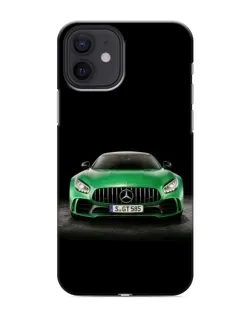 Чохол для iPhone 12 mini з картинкою «Mercedes — неоновий лого»