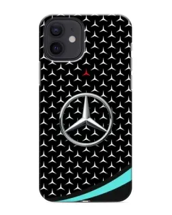 Чохол для iPhone 12 mini з картинкою «Mercedes — бірюзовий акцент»
