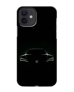 Чехол для iPhone 12 mini с картинкой «Mercedes — силуэт авто»