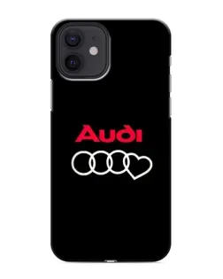 Чохол для iPhone 12 mini з картинкою «Логотип Audi Heart»
