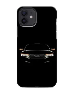 Чохол для iPhone 12 mini з картинкою «Audi — нічний контур»