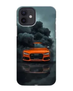 Чохол для iPhone 12 mini з картинкою «Audi у хмарах диму»