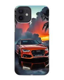 Чохол для iPhone 12 mini з картинкою «Audi — захід сонця»