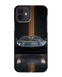 Чохол для iPhone 12 mini з картинкою «Lamborghini золоті лінії»