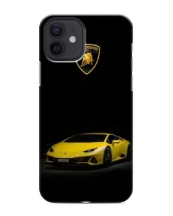 Чохол для iPhone 12 mini з картинкою «Lamborghini жовтий акцент»